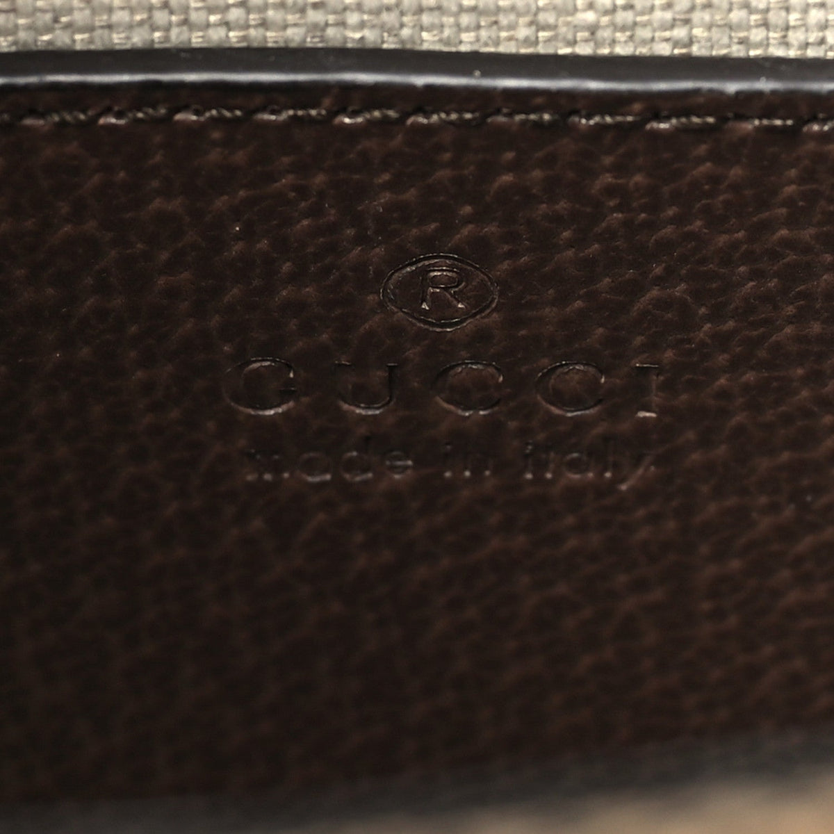 Monogram Jumbo GG Textured Dollar Calfskin Web Mini Vertical Tote Camel Ebony New Acero