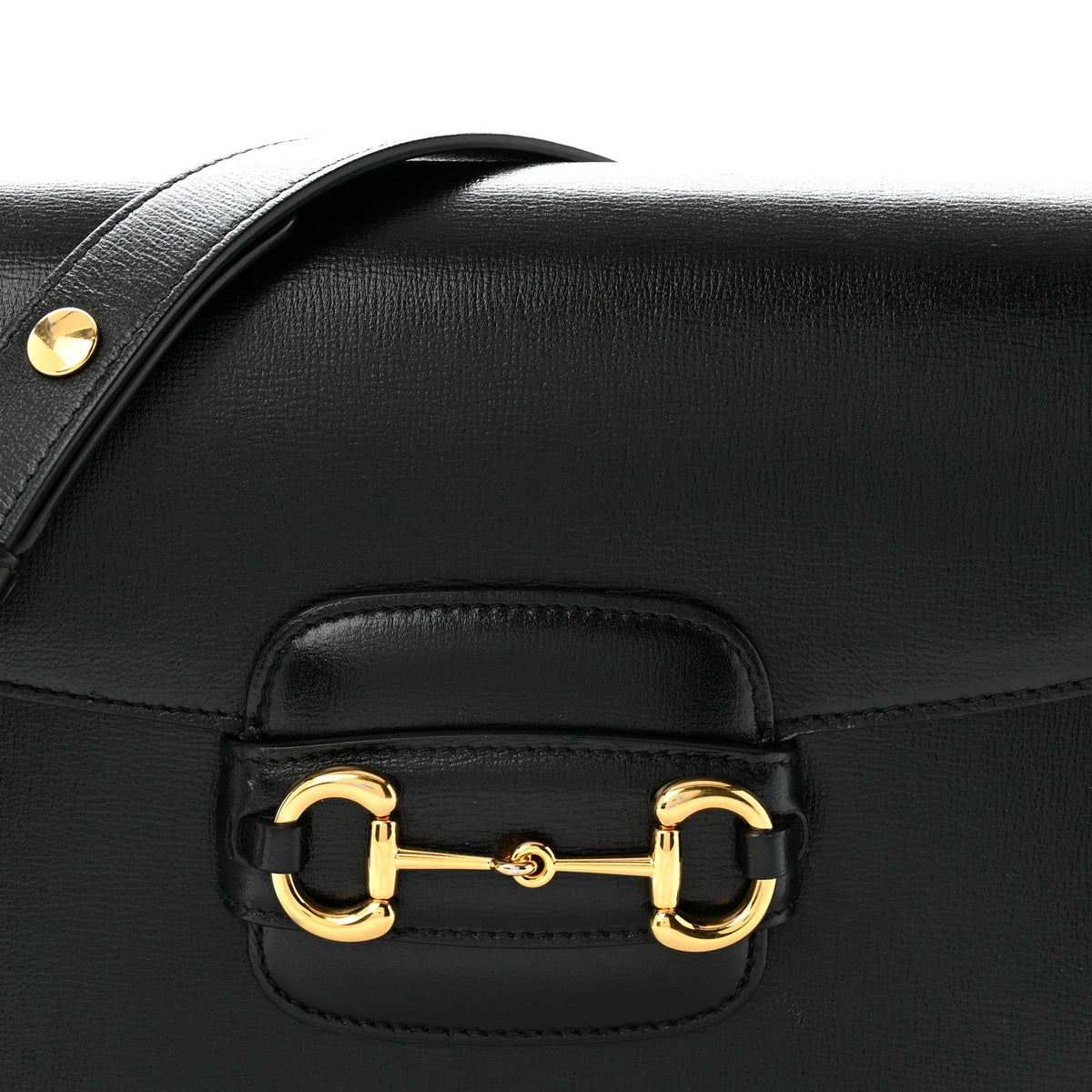 Azalea Calfskin Horsebit 1955 Shoulder Bag Black