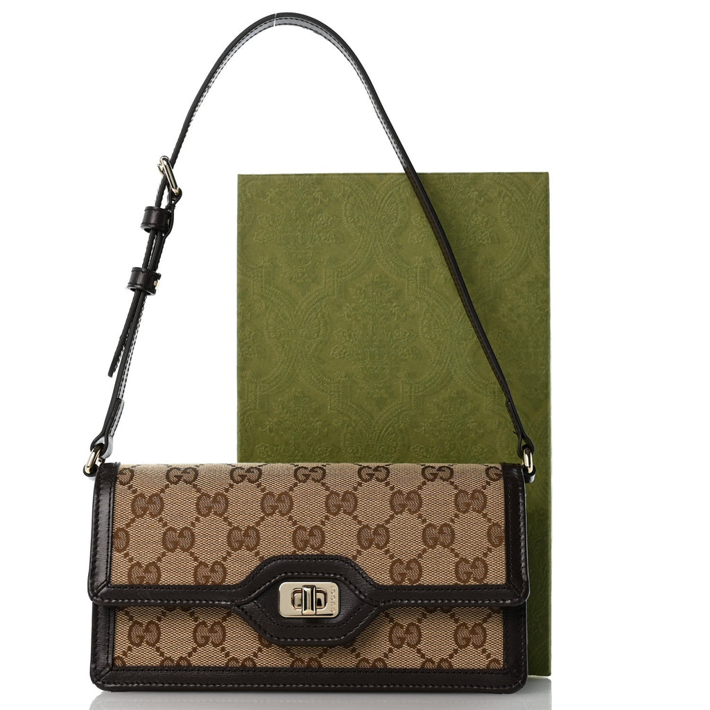 GG Monogram Mini Luce Shoulder Bag Beige Ebony