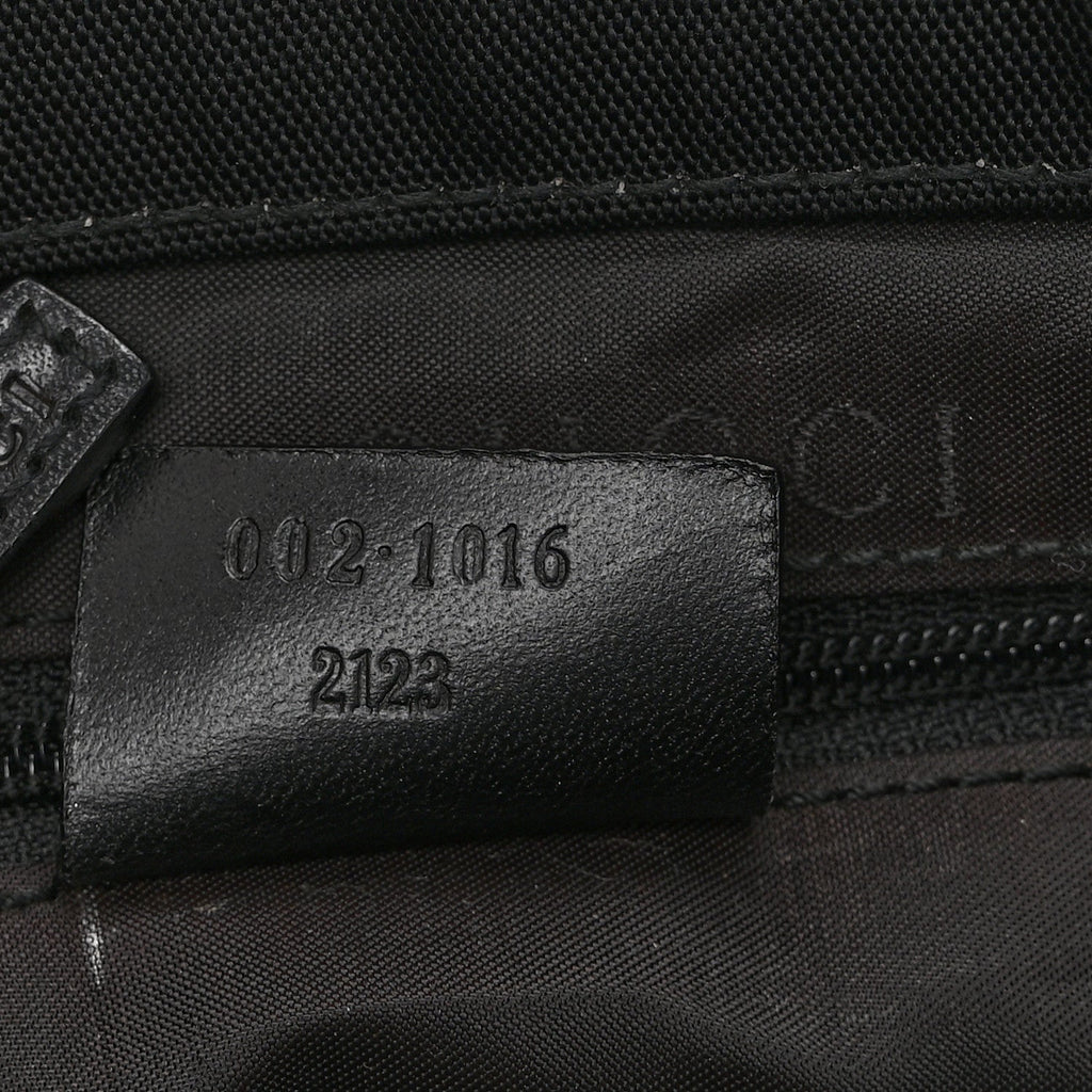 Nylon Bamboo Handle Bag Black