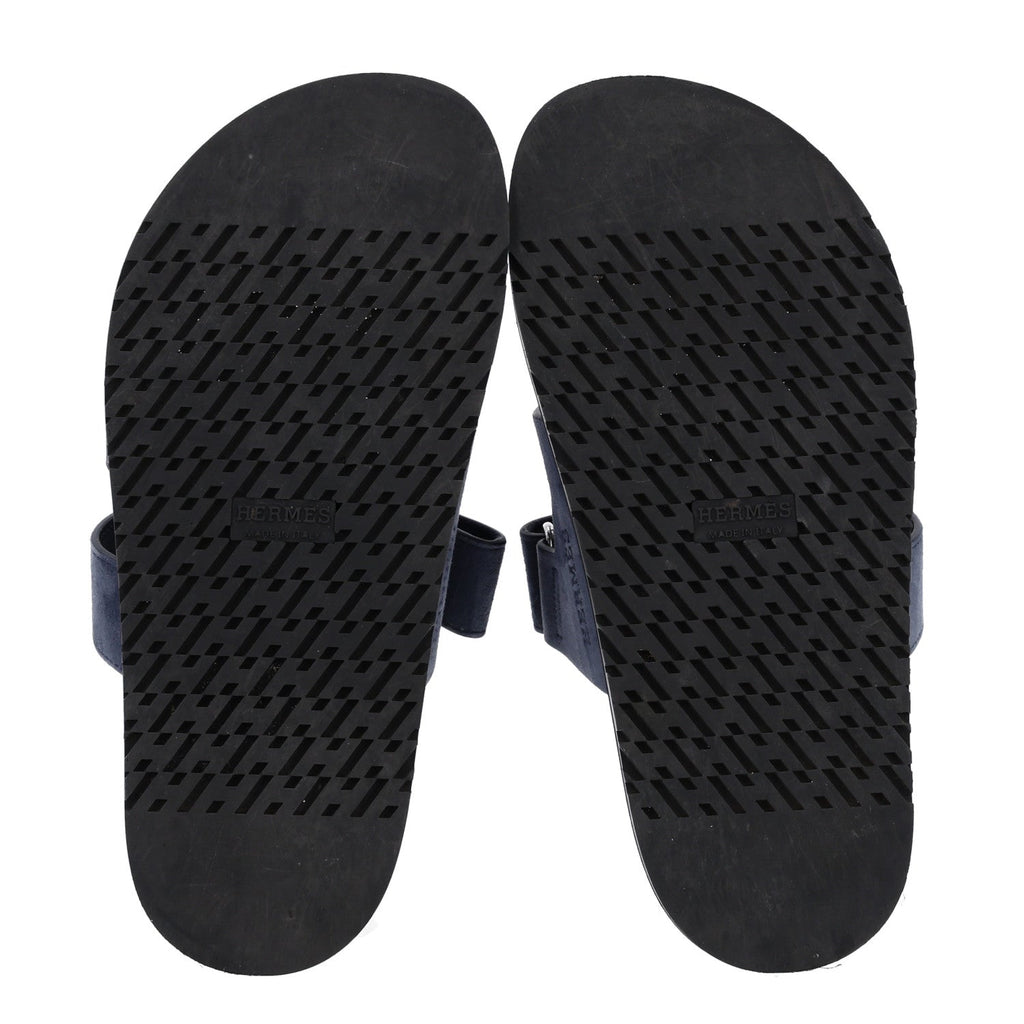 Suede Goatskin Womens Chypre Sandals 35.5 Bleu Celeste