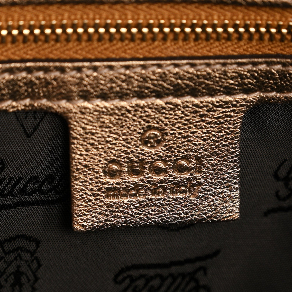 Crystal Monogram Metallic Calfskin Large Indy Top Handle Bag Beige Ebony Gold