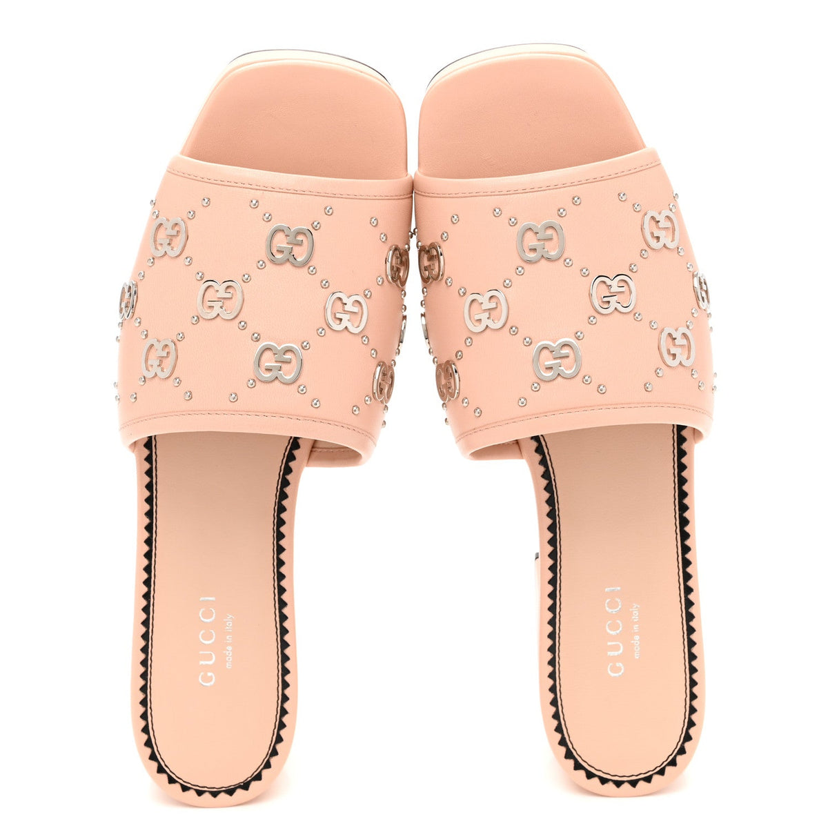Malaga Kid Interlocking G Studs 25/50mm Platform Sandals 37.5 Perfect Pink