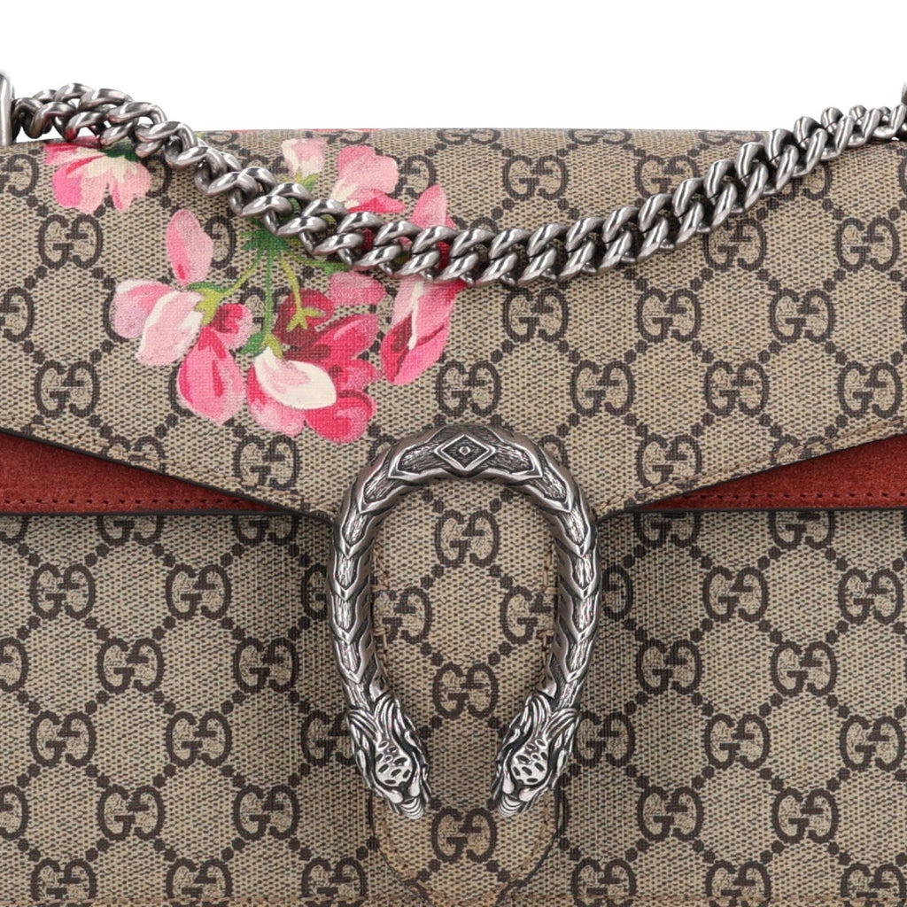 GG Supreme Monogram Blooms Small Dionysus Shoulder Bag Beige Multicolor Dry Rose