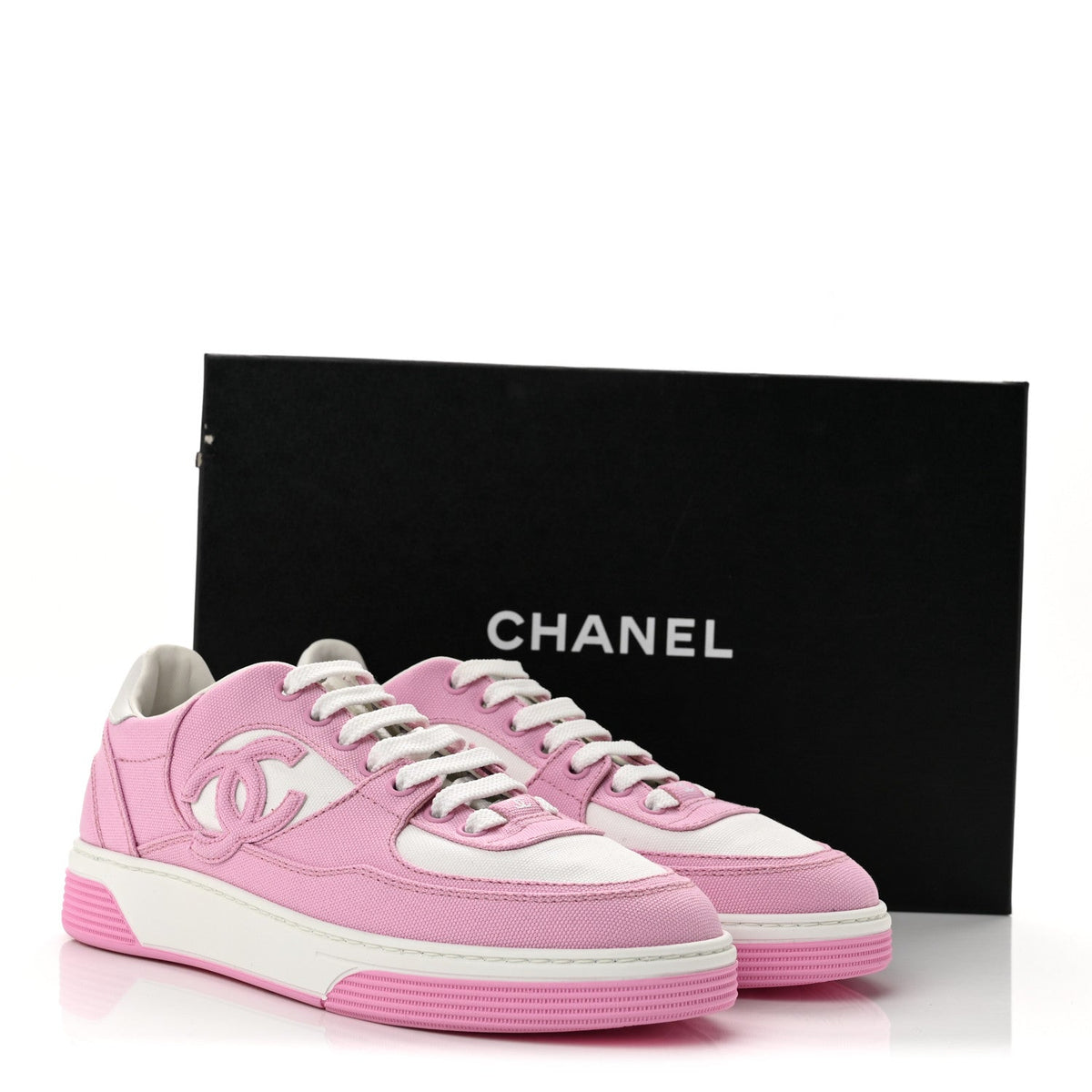 Cotton Sneakers 37.5 Pink White