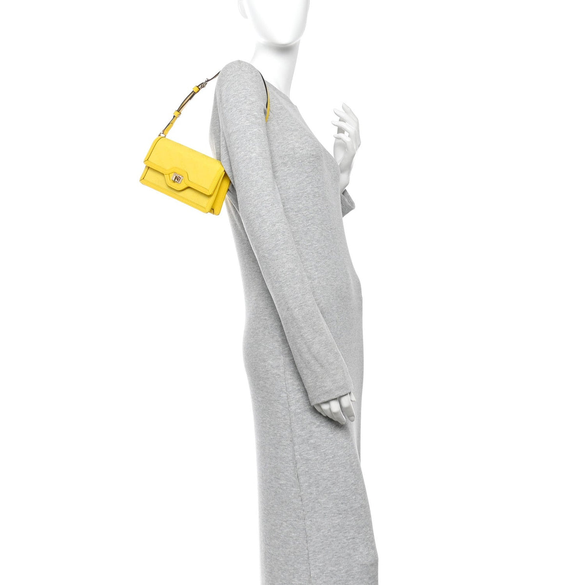 GG Monogram Scratch Lux Calfskin Mini Luce Shoulder Bag Yellow