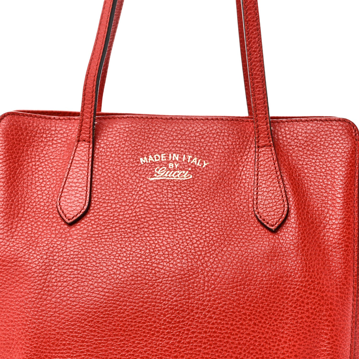 Dollar Calfskin Small Swing Tote Red
