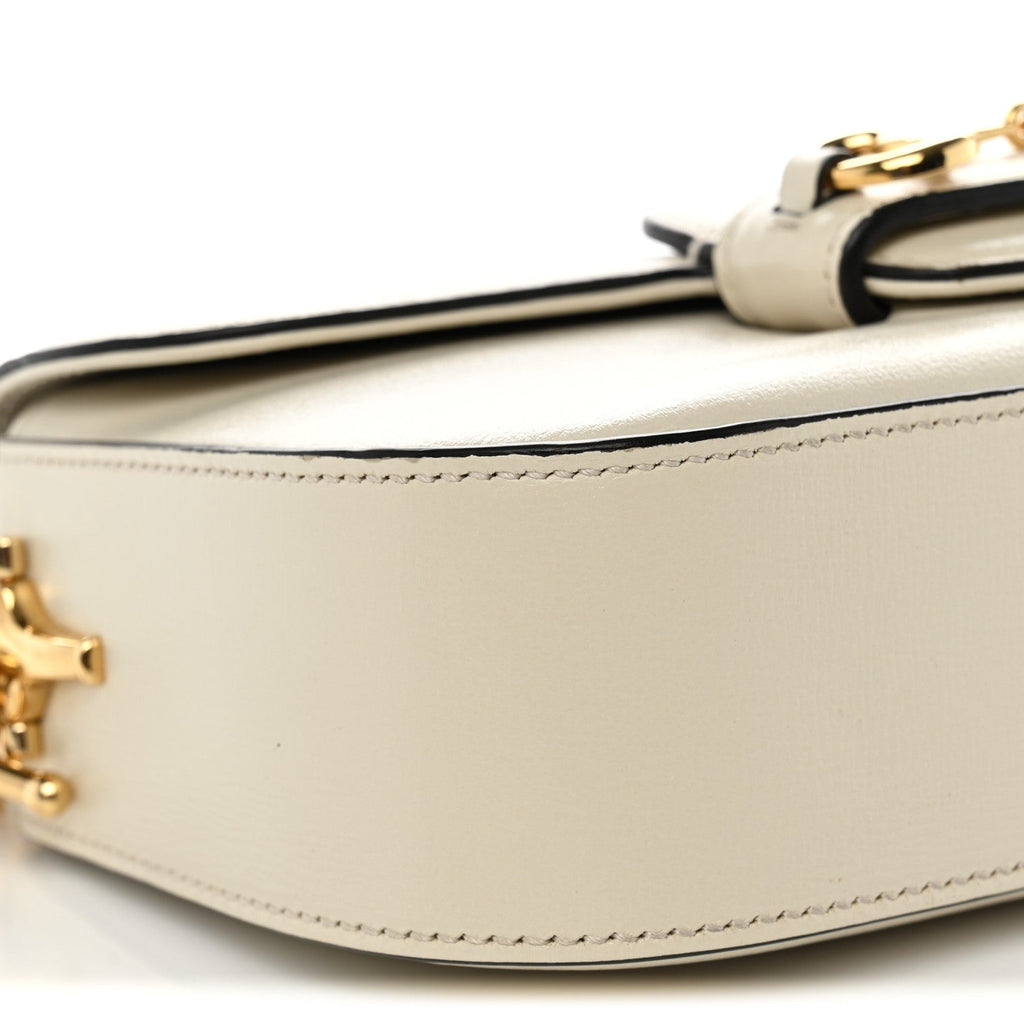 Azalea Calfskin Small Horsebit 1955 Chain Shoulder Bag Mystic White