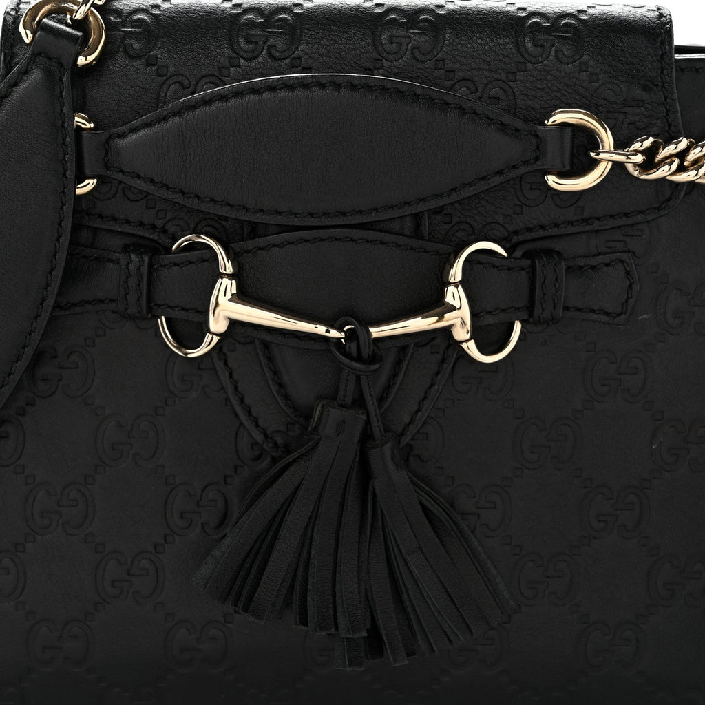 Guccissima Small Emily Shoulder Bag Black
