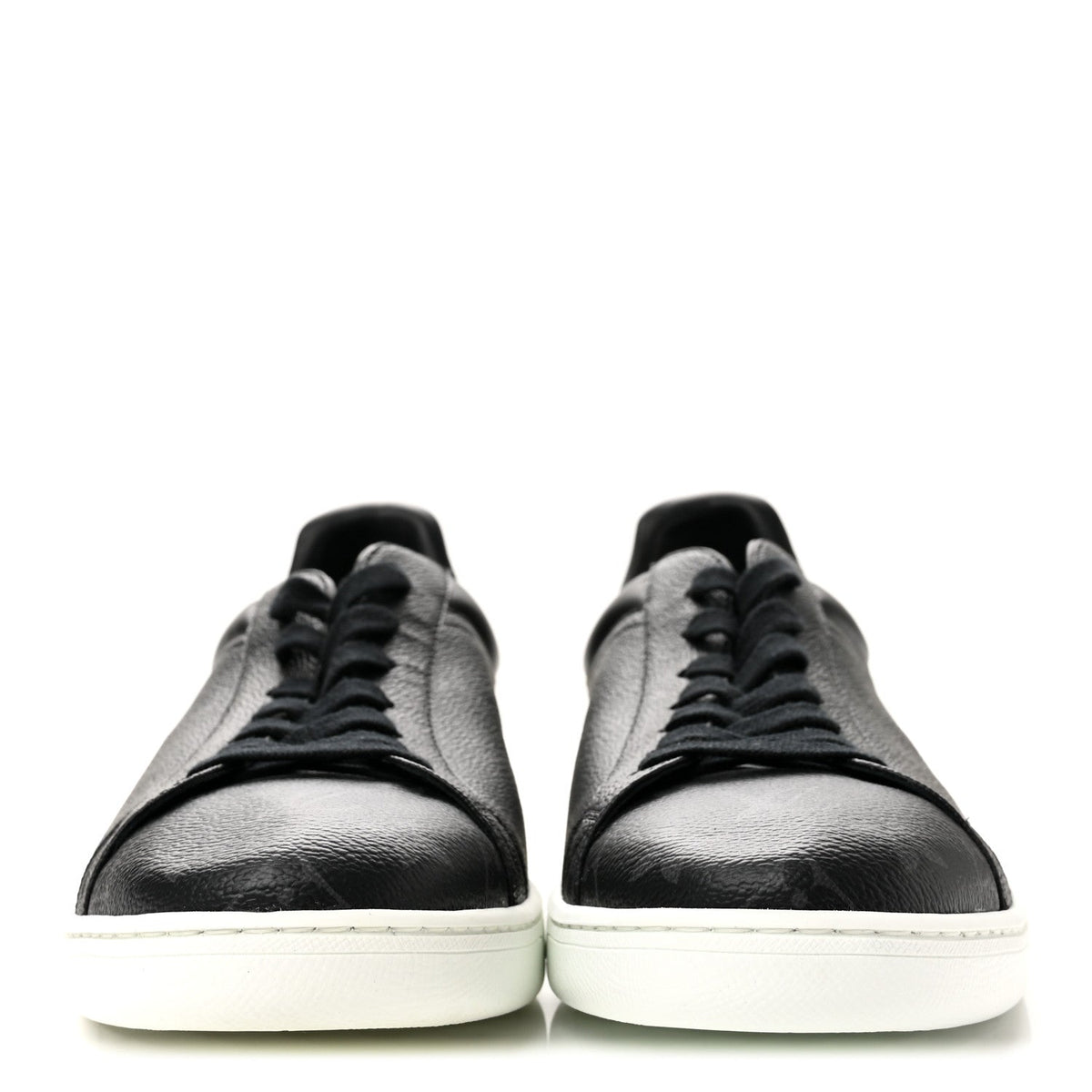 Calfskin Monogram Eclipse Luxembourg Sneakers 10 Black