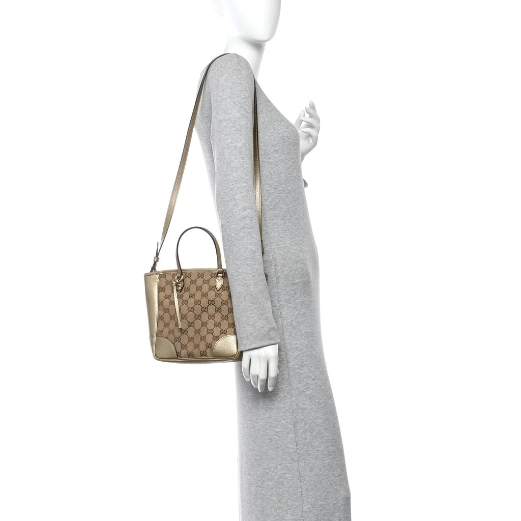 Monogram Mini Bree Tote Golden Beige