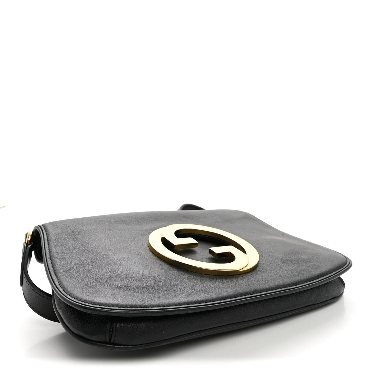 Roxy Calfskin Blondie Chain Shoulder Flap Bag Black