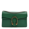 Dollar Calfskin Crystal Super Mini Dionysus Shoulder Bag Emerald