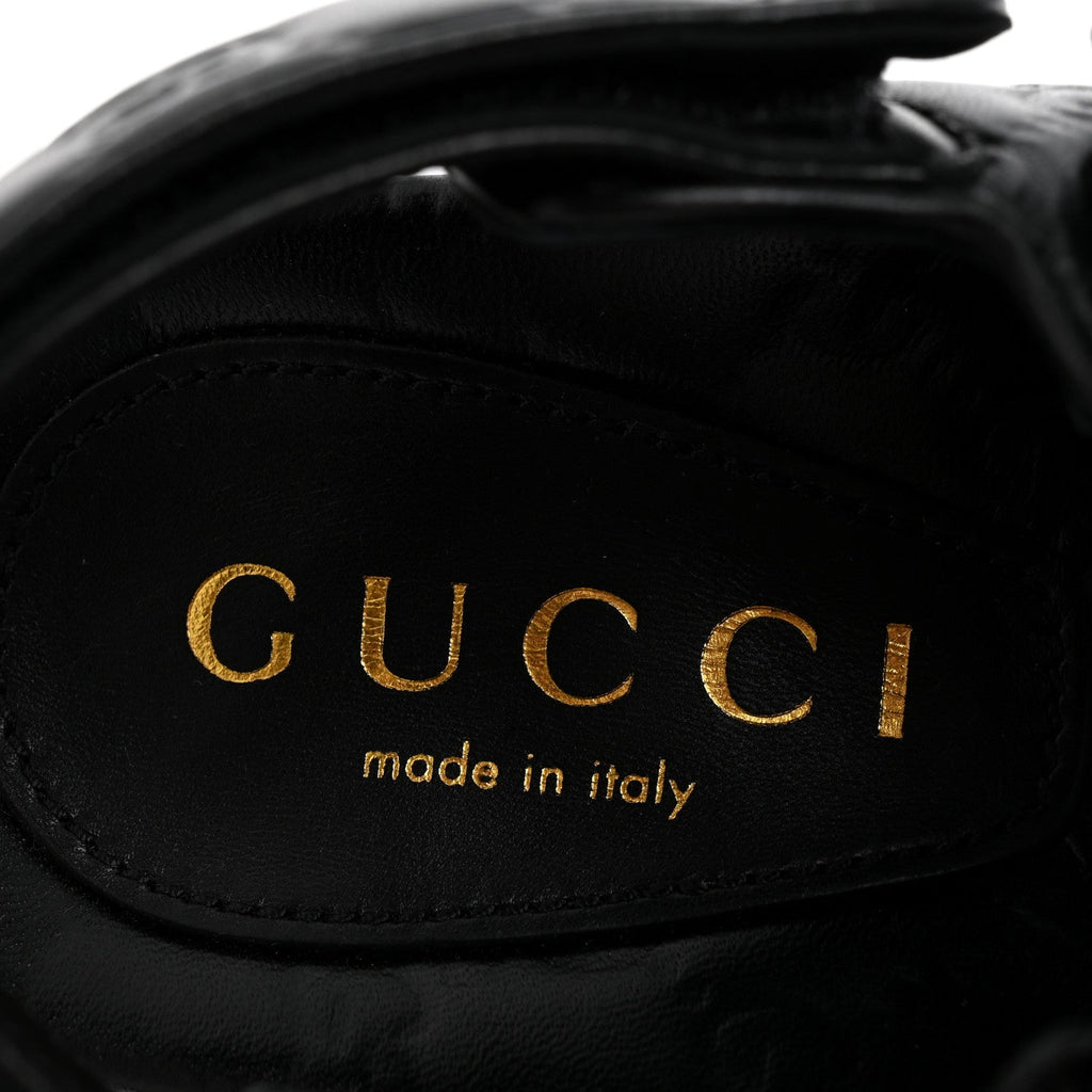 Guccissima GG Embossed Womens Sandals 36.5 Black