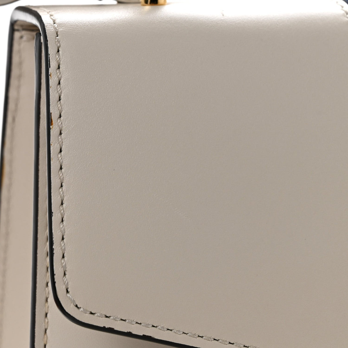 Calfskin Small Sylvie Shoulder Bag Off White