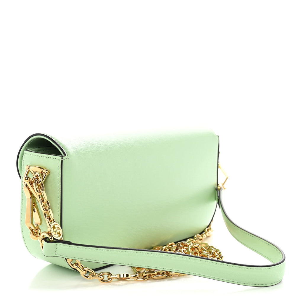 Azalea Calfskin Small Horsebit 1955 Chain Shoulder Bag Light Green