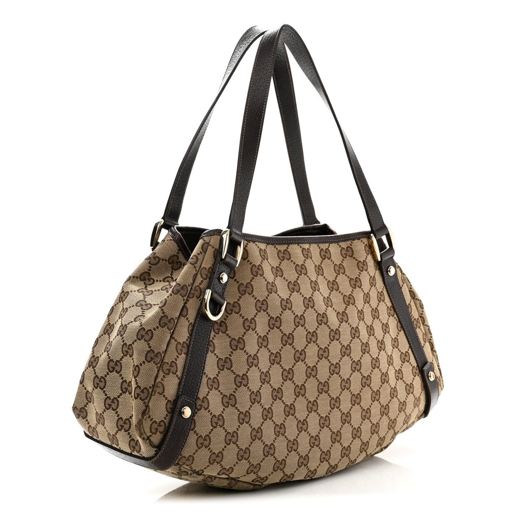Monogram Medium Abbey Shoulder Bag Dark Brown