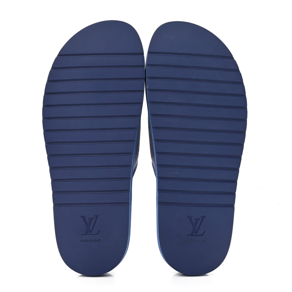 Monogram Mens Miami Mules 8.5 Navy Blue