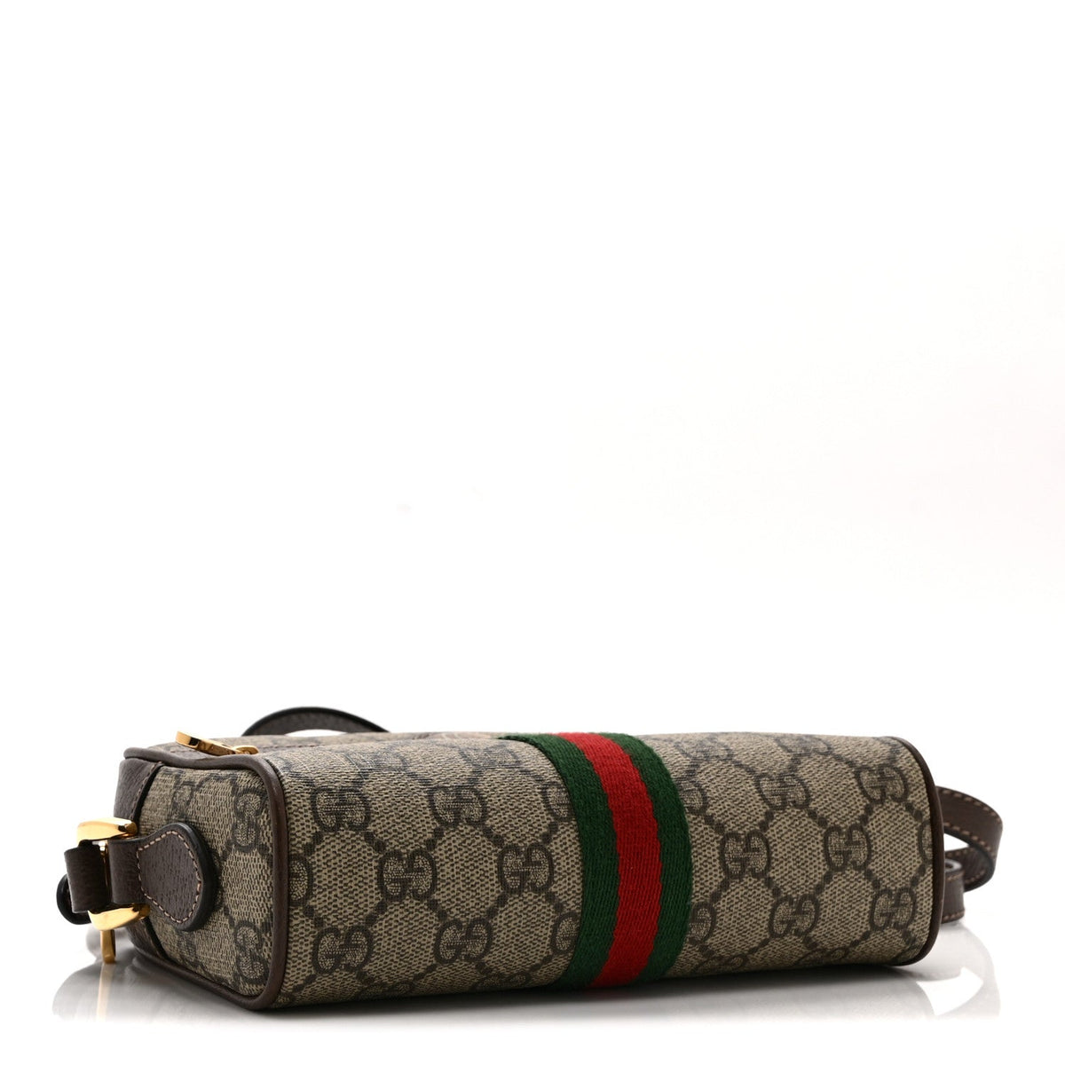 GG Supreme Monogram Web Mini Ophidia Shoulder Bag Brown