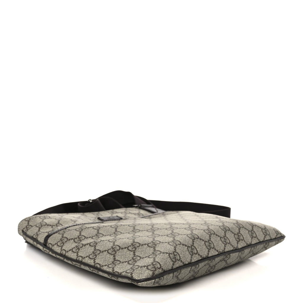 GG Plus Monogram Medium Flat Messenger Bag Dark Brown