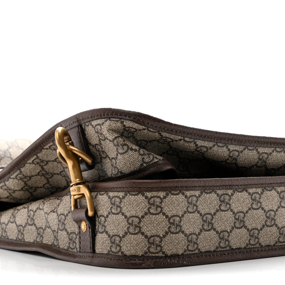 GG Supreme Monogram Textured Dollar Calfskin Web Ophidia Savoy Garment Bag Beige Ebony New Acero