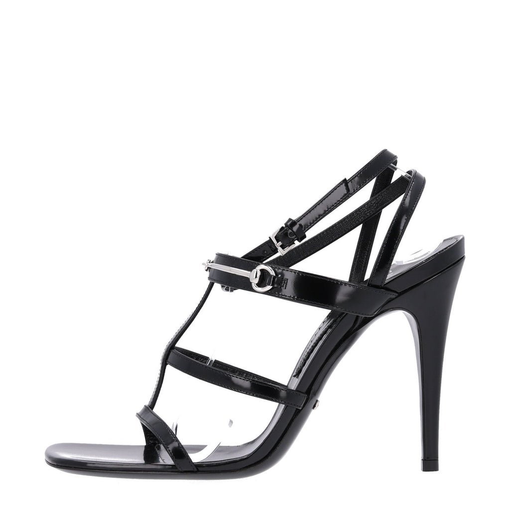Nappa Regent Strappy Horsebit Sandals 39.5 Black