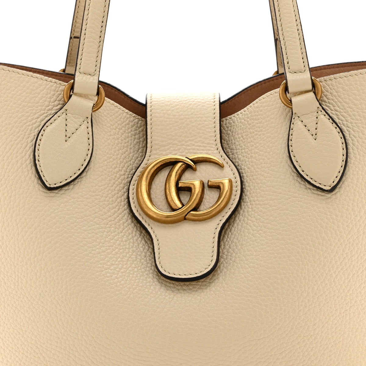 New Sakai Calfskin Lux Small Dahlia Tote Mystic White