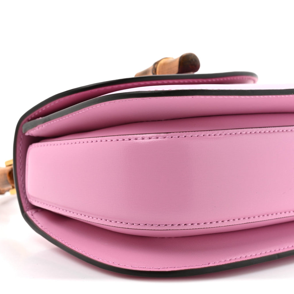 Boarded Dyana Lux Calfskin Web Mini Bamboo 1947 Top Handle Bag Nice Pink