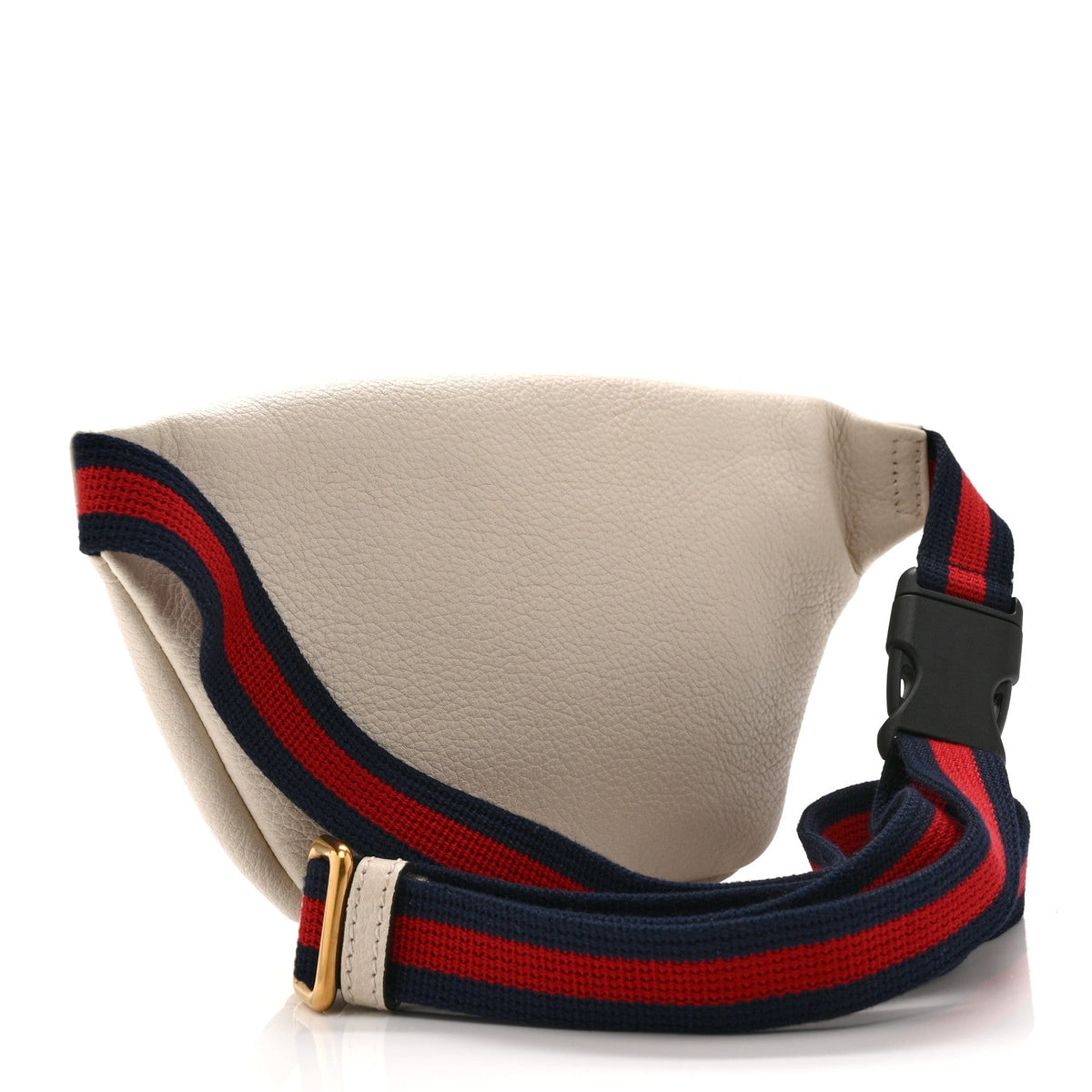 Grained Calfskin Small Logo Belt Bag White