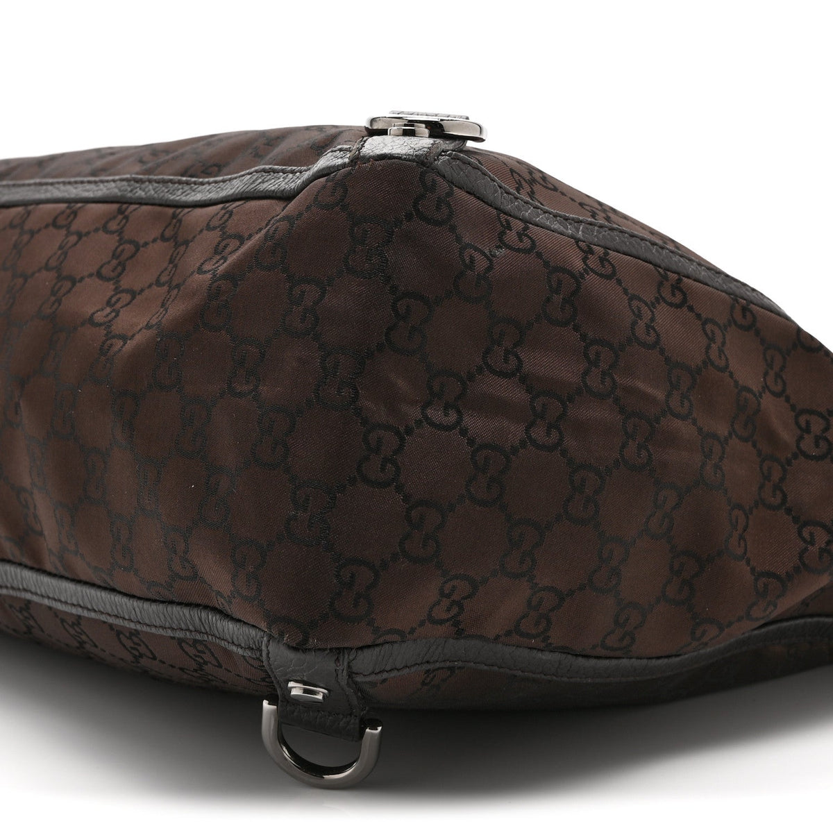 Nylon Monogram Large Abbey Tote Dark Brown