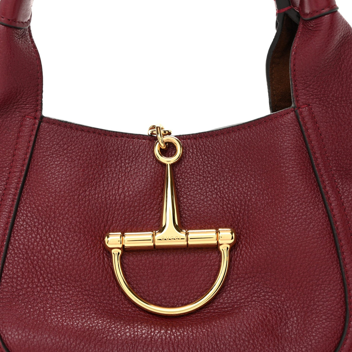 Grained Calfskin Softbit Medium Shoulder Bag Rosso Ancora