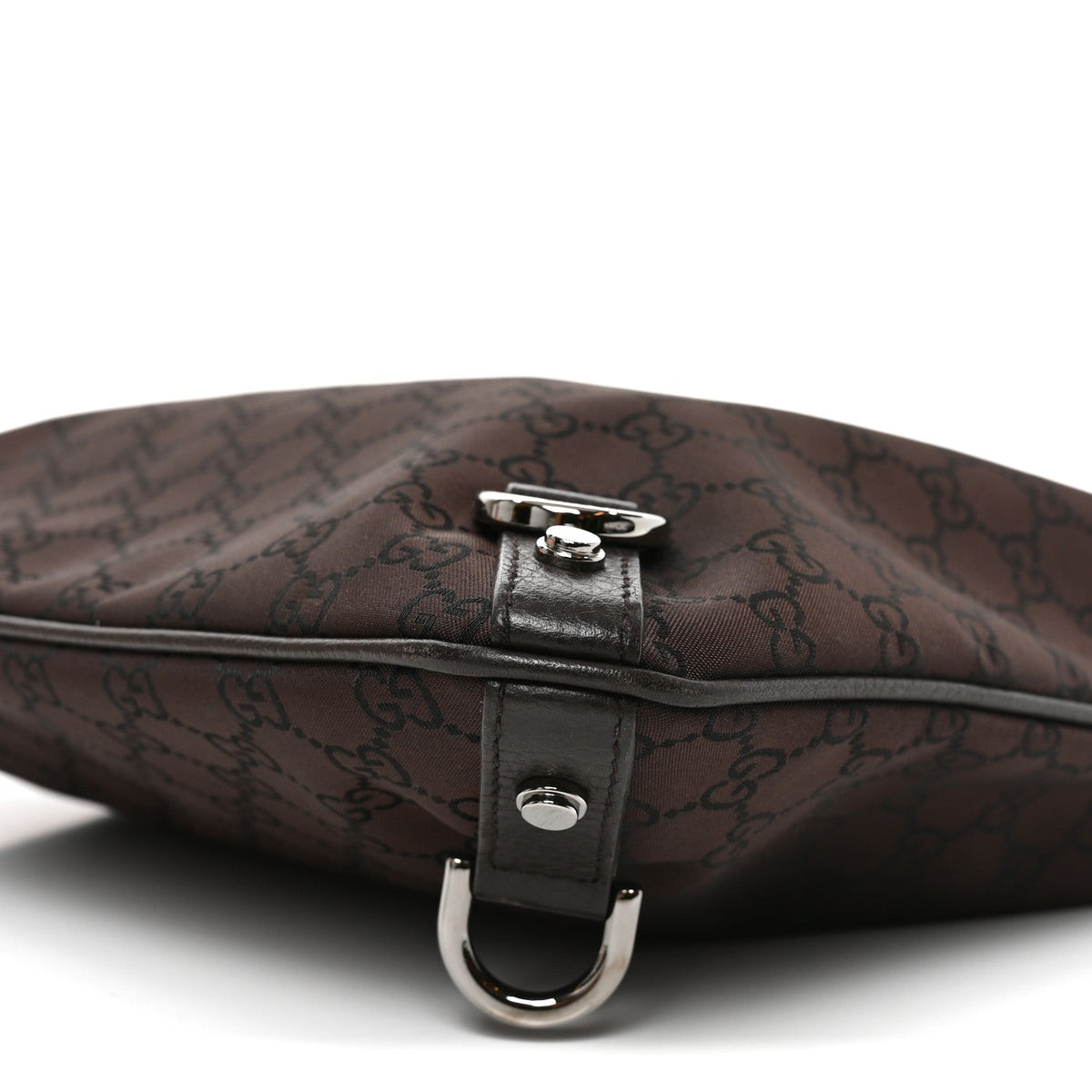 Nylon Monogram Abbey Messenger Bag Dark Brown