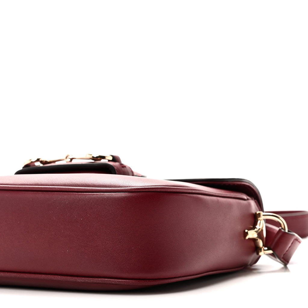 Arabella Calfskin Horsebit 1955 Shoulder Bag Rosso Ancora