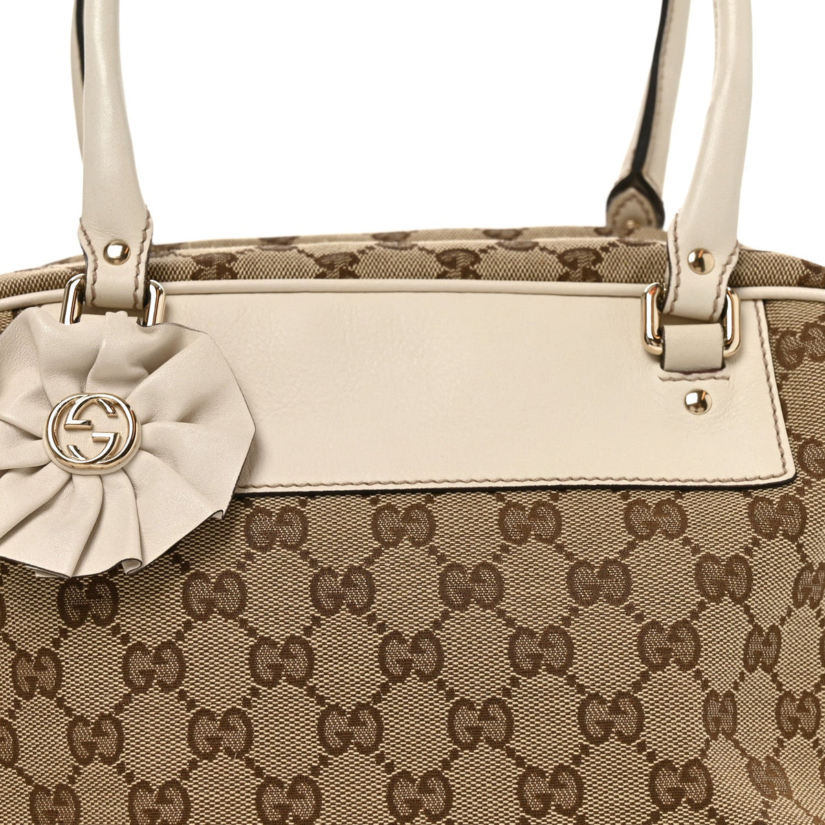 Monogram Trophy Tote Beige Ebony Mystic White