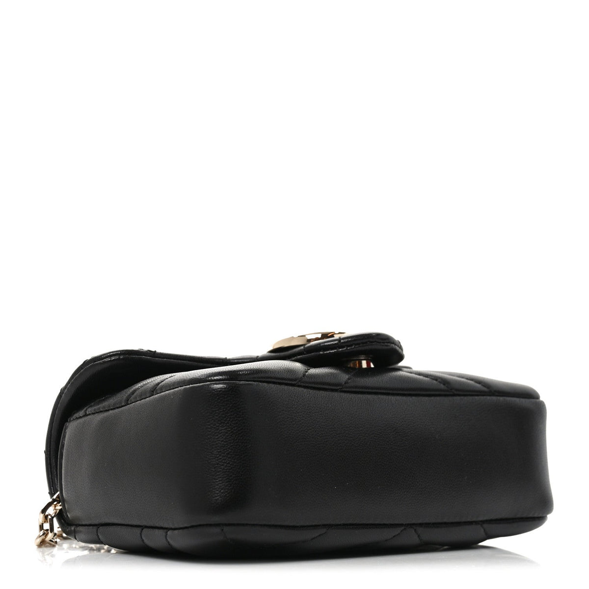 Lambskin Matelasse Mini GG Marmont Shoulder Bag Black