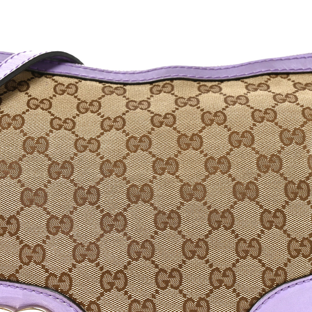 Monogram Small Lovely Heart Messenger Purple