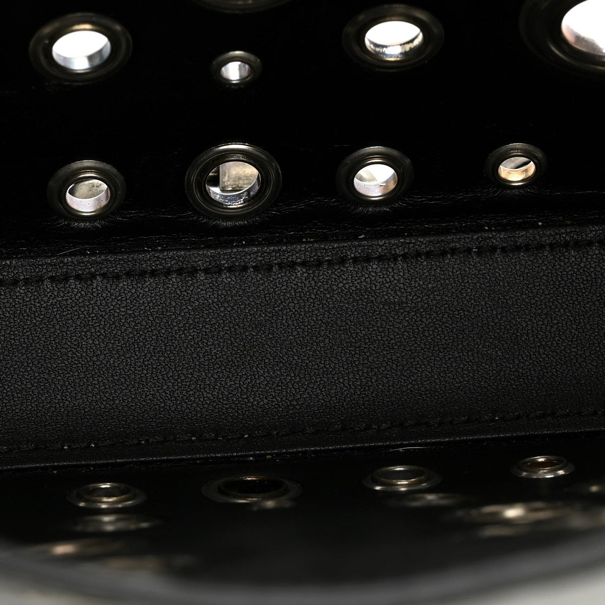 Calfskin Ha Ha Ha Jackie 1961 Eyelet Hobo Black