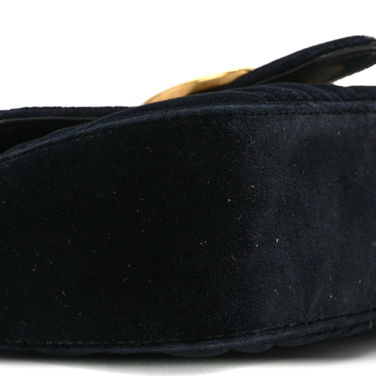 Velvet Matelasse Mini GG Marmont Shoulder Bag Black