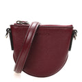 Pebbled Calfskin Mini B Shoulder Bag Rosso Ancora