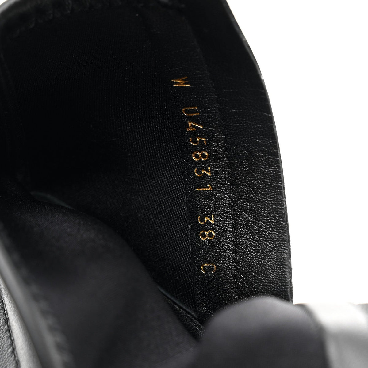 Stretch Lambskin Cap Toe CC Short Boots 38 Black