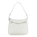 Calfskin Horsebit Slim Shoulder Bag White