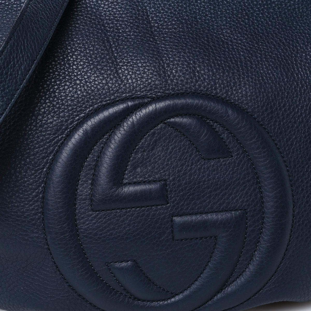 Pebbled Calfskin Medium Soho Hobo Blue