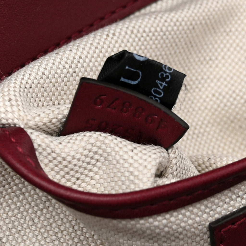 Arabella Calfskin Horsebit 1955 Shoulder Bag Rosso Ancora