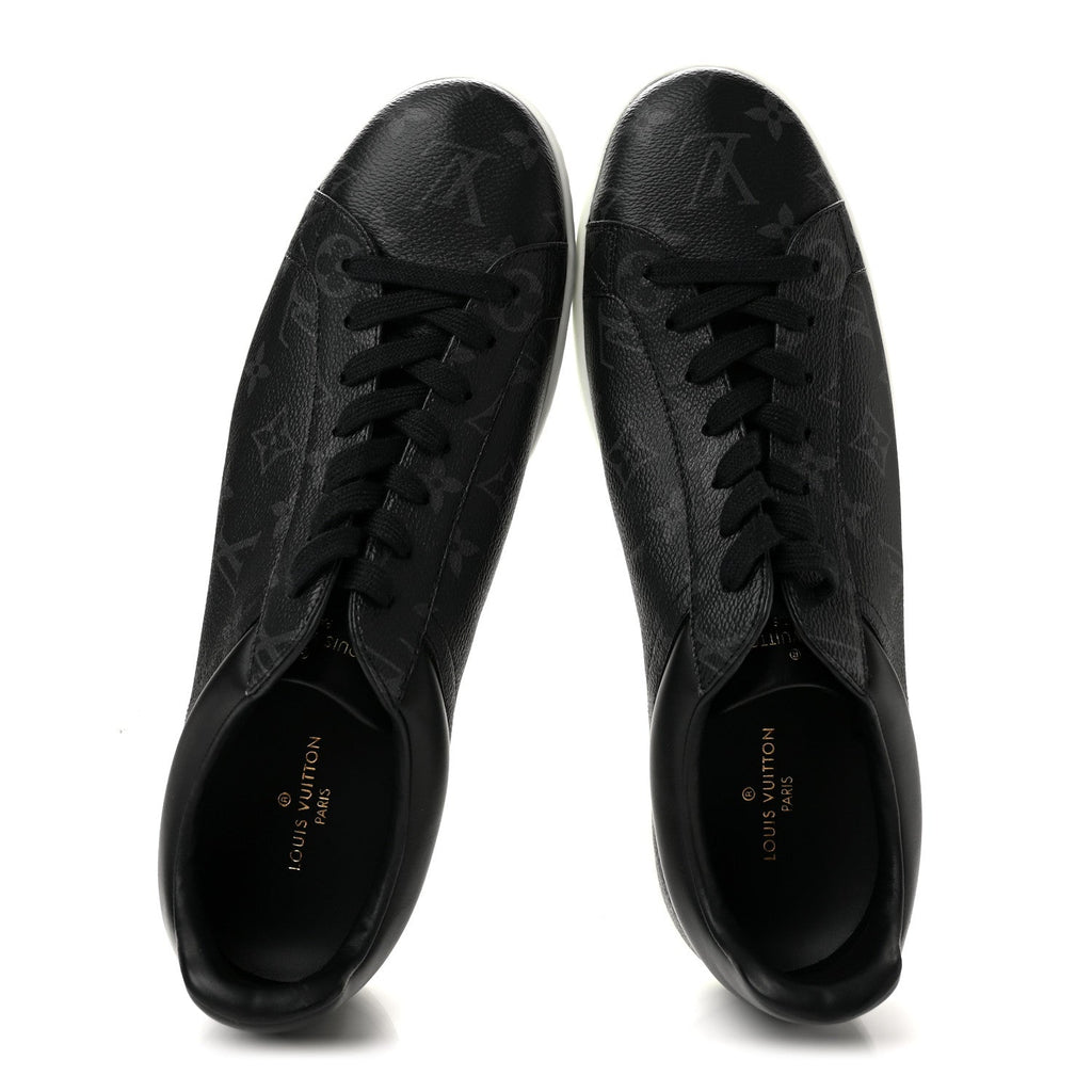 Calfskin Monogram Eclipse Luxembourg Sneakers 10 Black