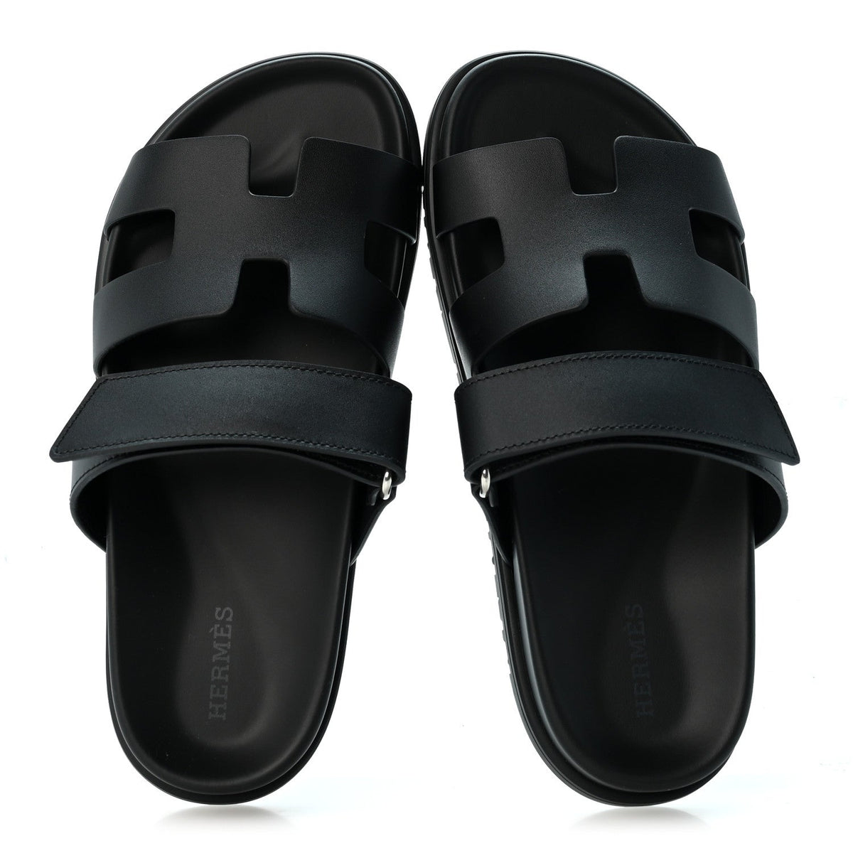 Calfskin Womens Chypre Sandals 36.5 Black