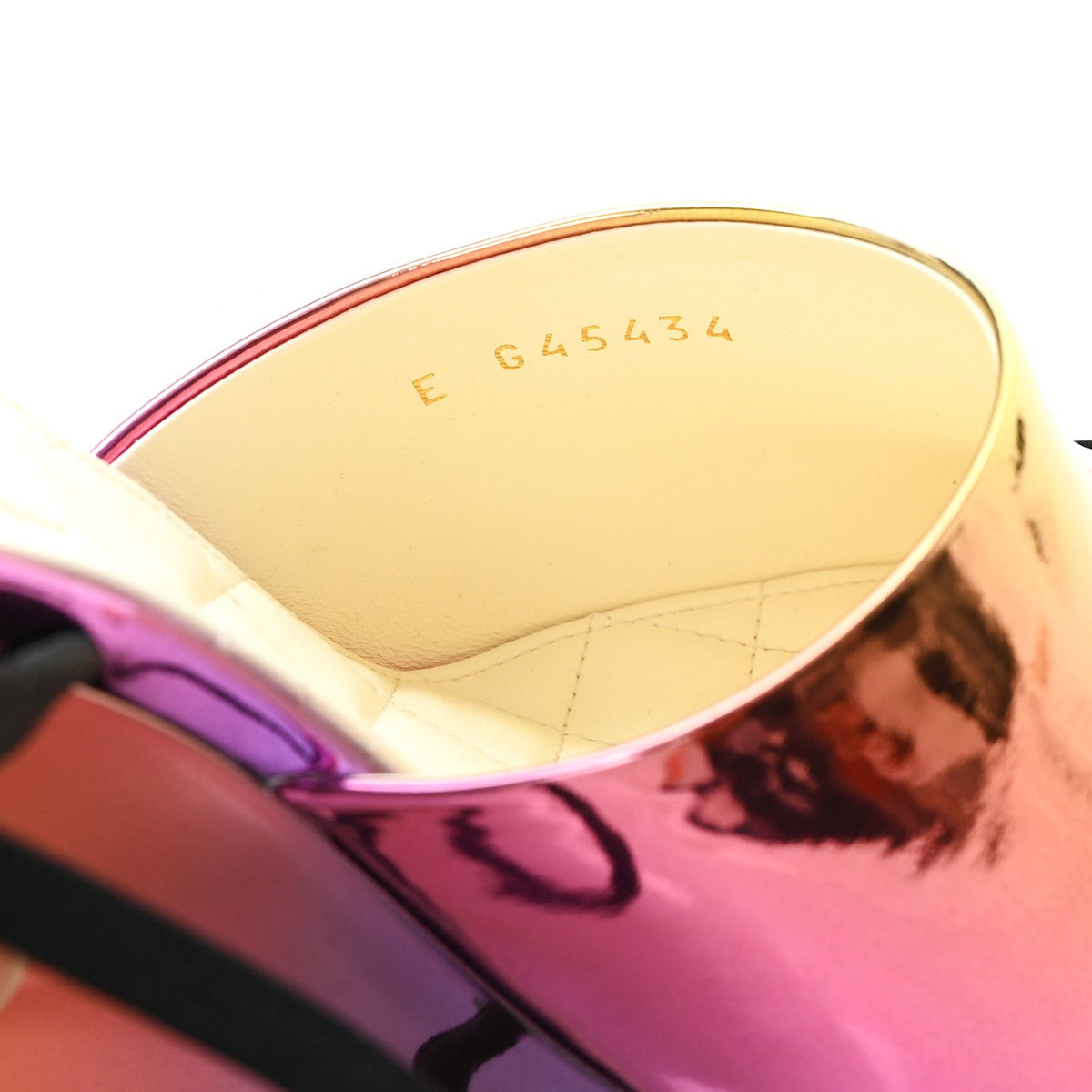 Laminated Calfskin Grosgrain Cap Toe CC Wedge Pumps 40 Pink Orange Yellow Black