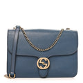 Dollar Calfskin Small Interlocking G Shoulder Bag Caspian