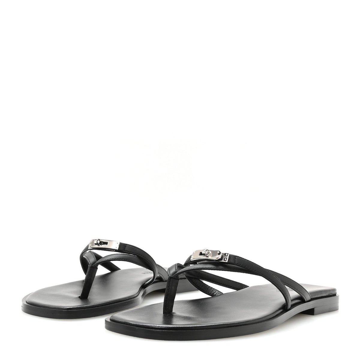 Calfskin Miss Sandals 37.5 Black