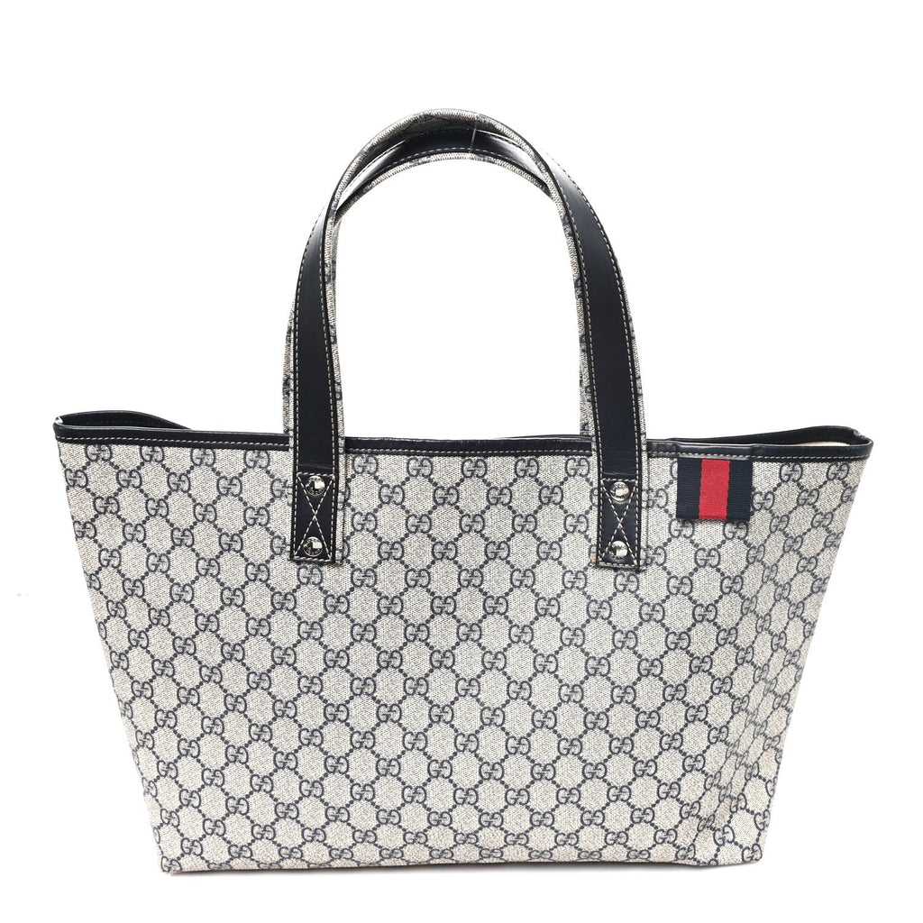 GG Plus Monogram Medium Signature Web Loop Tote Navy