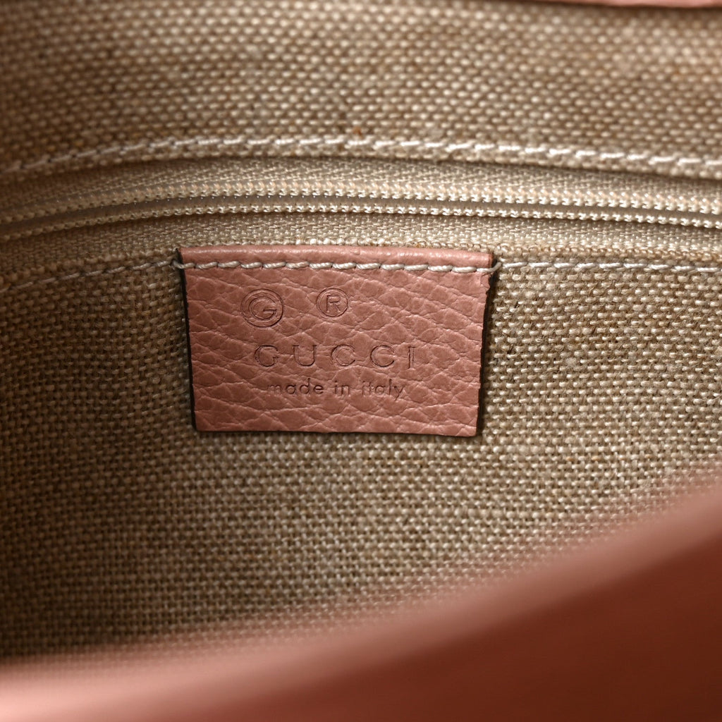 Dollar Calfskin Interlocking G Top Handle Shoulder Bag Soft Pink
